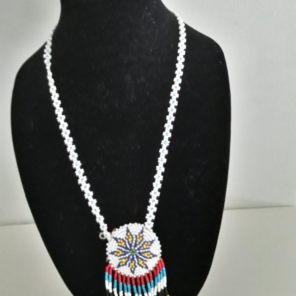 Traditional Vintage Native American Hand-Crafted Star Necklace - Unisex